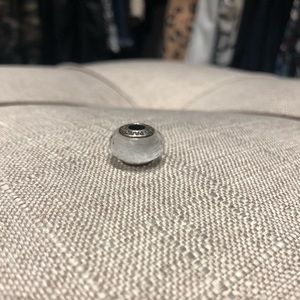 Pandora White Glass Charm